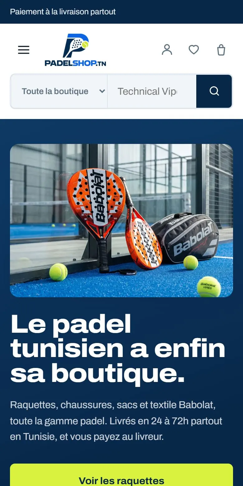 Version mobile : Boutique de padel