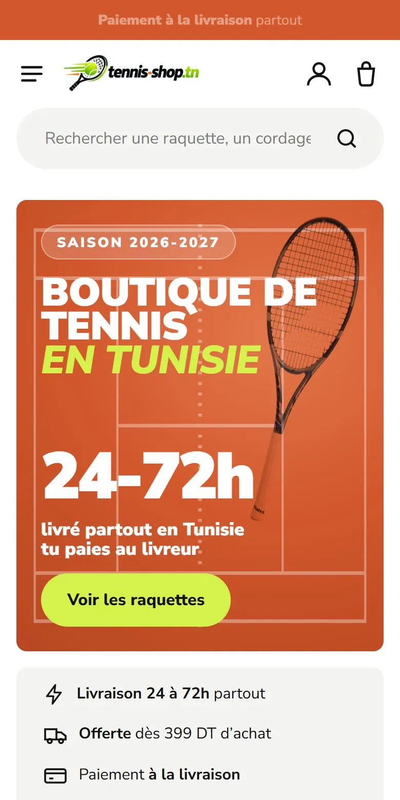 Version mobile : Boutique de tennis